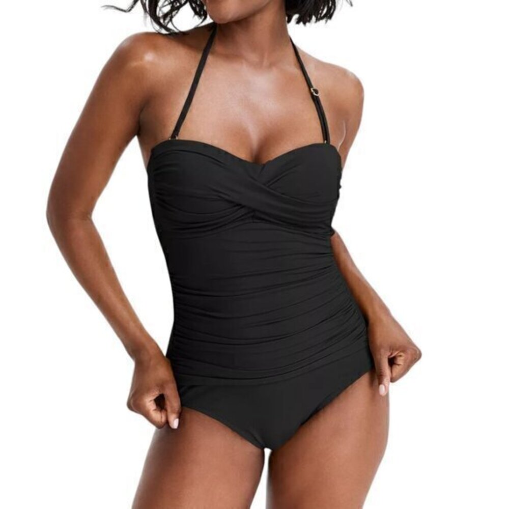 Anne Cole Twist-Front Ruched One-Piece Swimsuit-8
